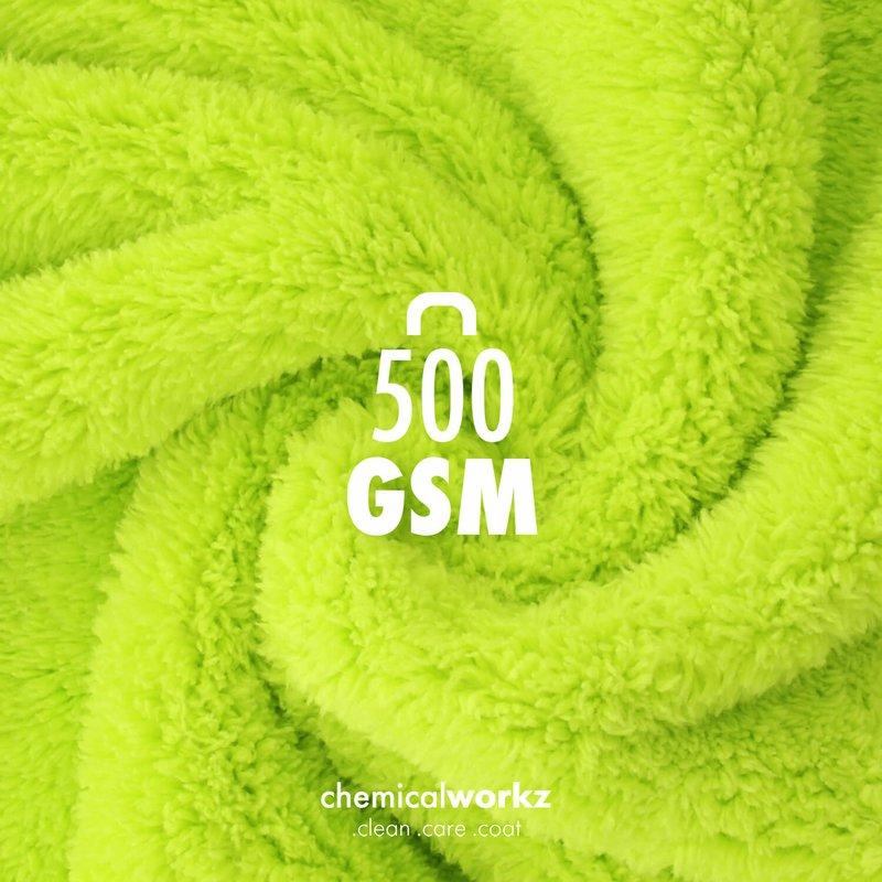 ChemicalWorkz - Edgeless Soft Touch Premium Towel green - Poliertuch grün 40x40cm 500GSM_4