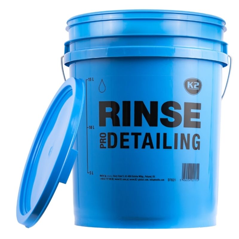 K2 - Detailing Bucket Rinse - Wascheimer mit Deckel blau 20L 