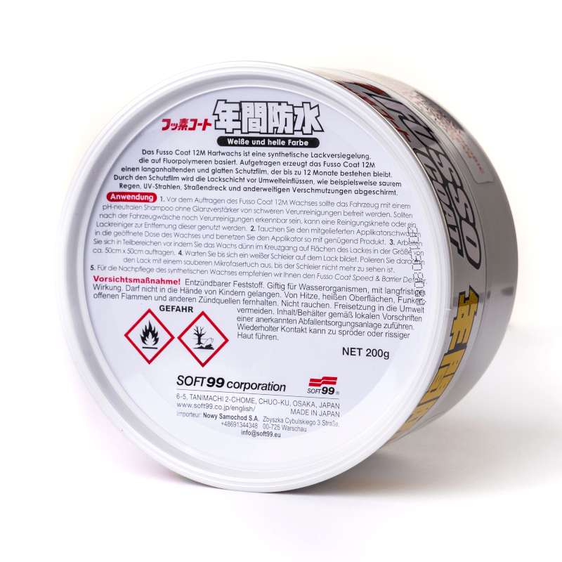 Soft99 - Fusso Coat 12 Month Wax Light 200g_2